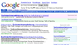 Suchmaschinen Screenshot Google Ranking